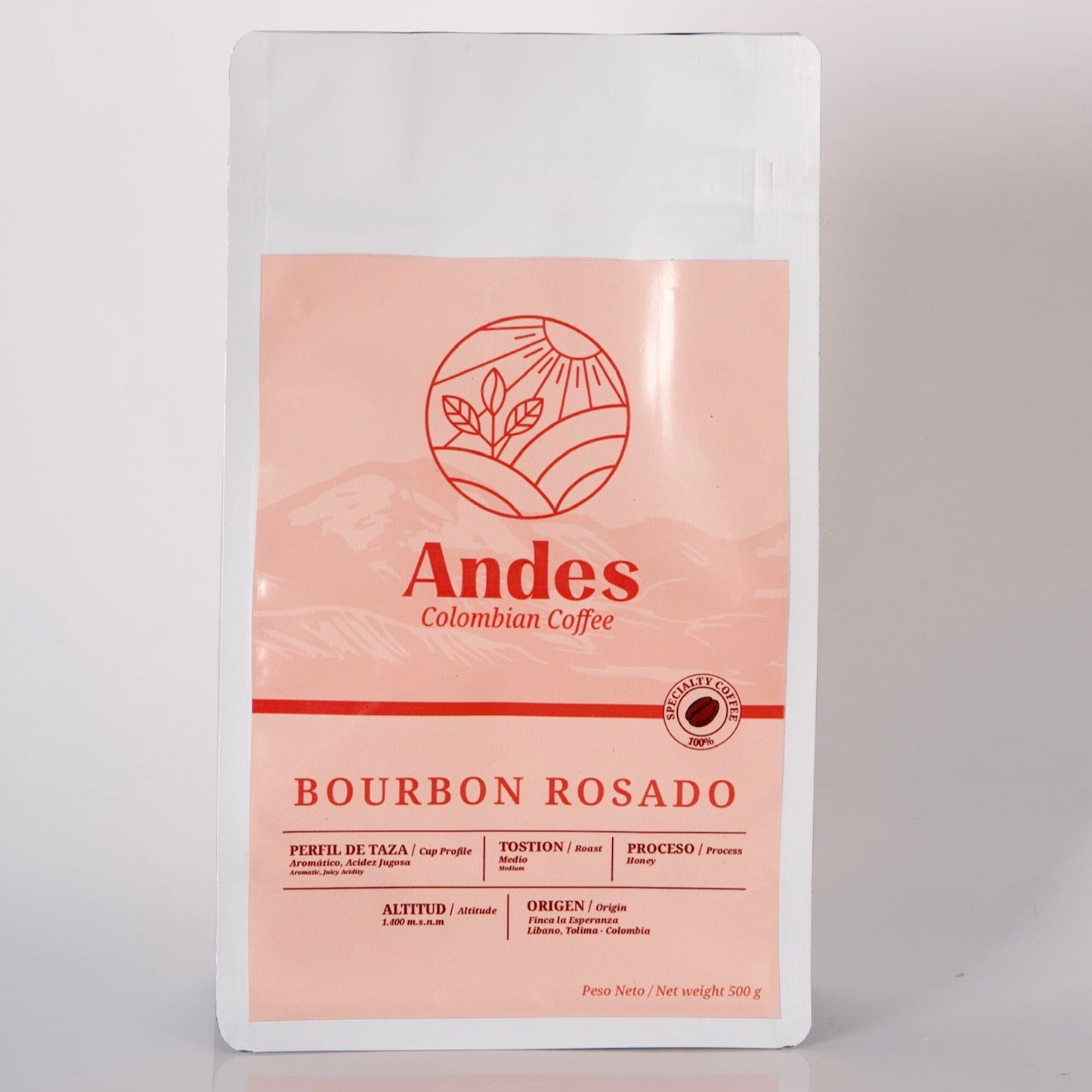 Café Colombiano Premium Rosa Bourbon - Molido 340g